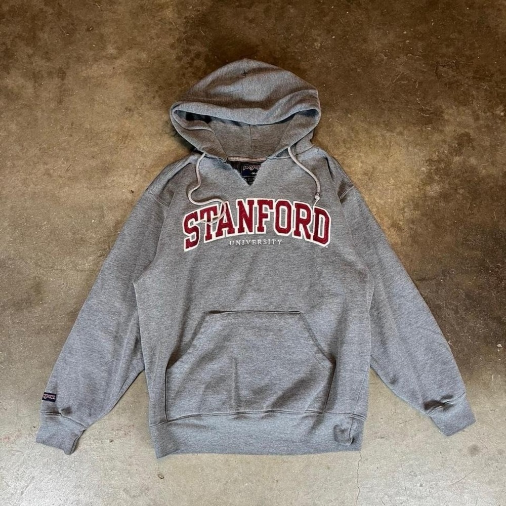 Vintage Y2K Stanford University grey hoodie Men's Size Medium